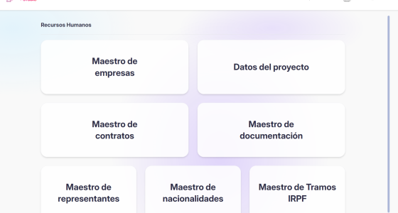 Panel de control de maestros